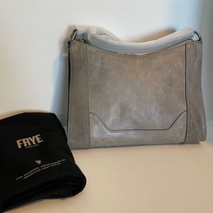 NWOT Frye Italian Leather Melissa Zip Crossbody (Grey)